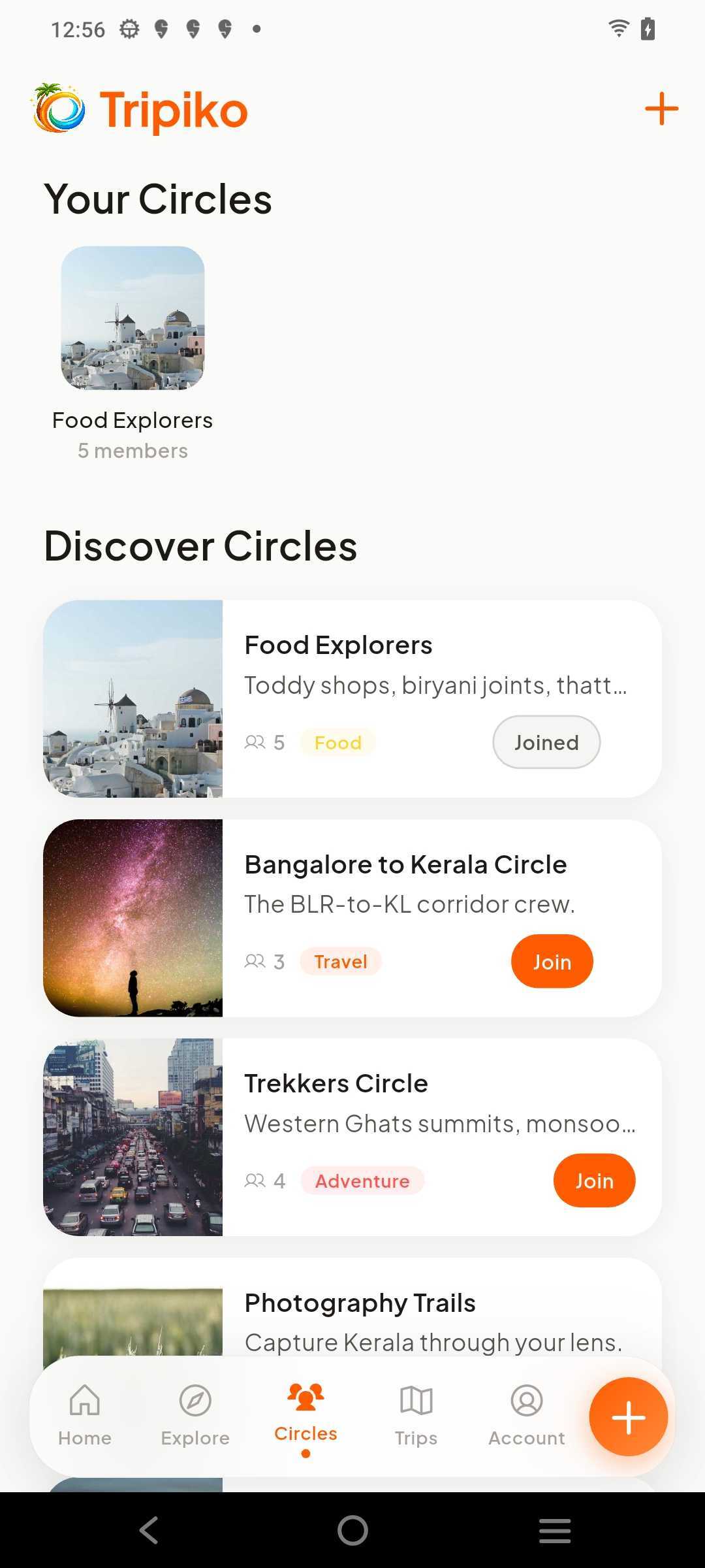 Tripiko app screen 2