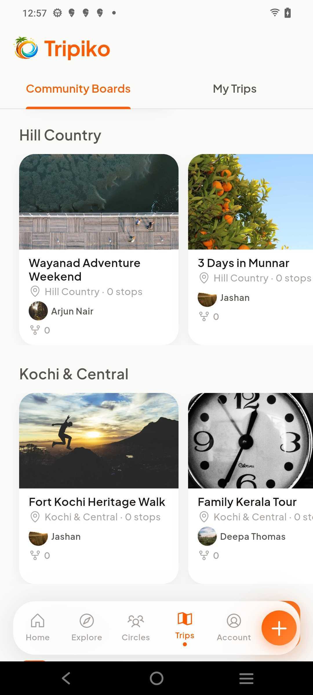 Tripiko app screen 3